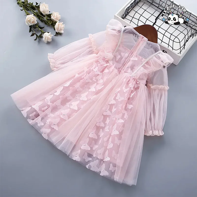 LEZONKIDS - Customizable High Quality Tulle Dresses Girls 2-14 Years Fairy Birthday Princess Dress for Girl